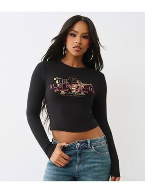 NWOT True Religion Buddha Ribbed Long Sleeve size M